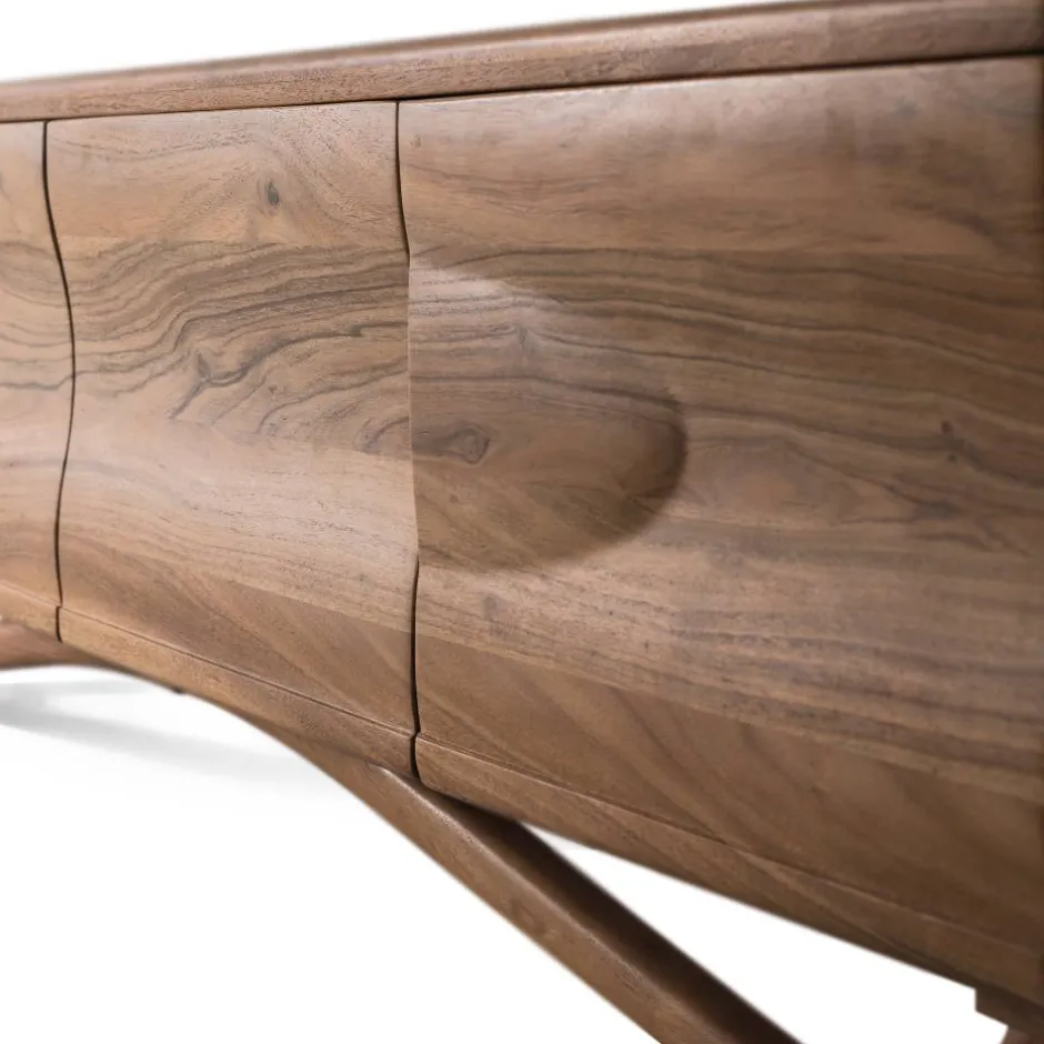 Wohnen Design TV Lowboard aus Akazie Massivholz - Endra