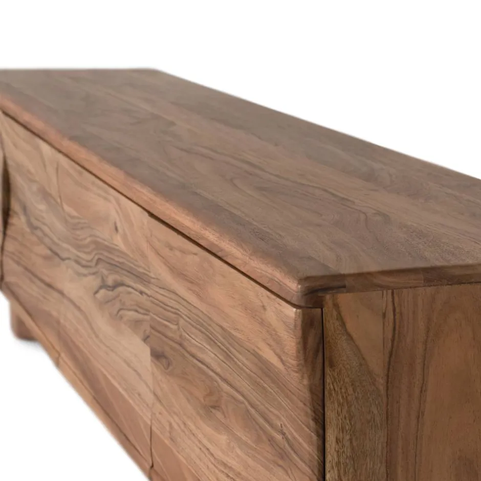 Wohnen Design TV Lowboard aus Akazie Massivholz - Endra