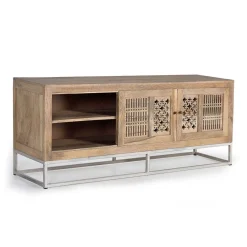 Design TV Lowboard aus Mangobaum Massivholz - Valuta^Wohnen Clearance