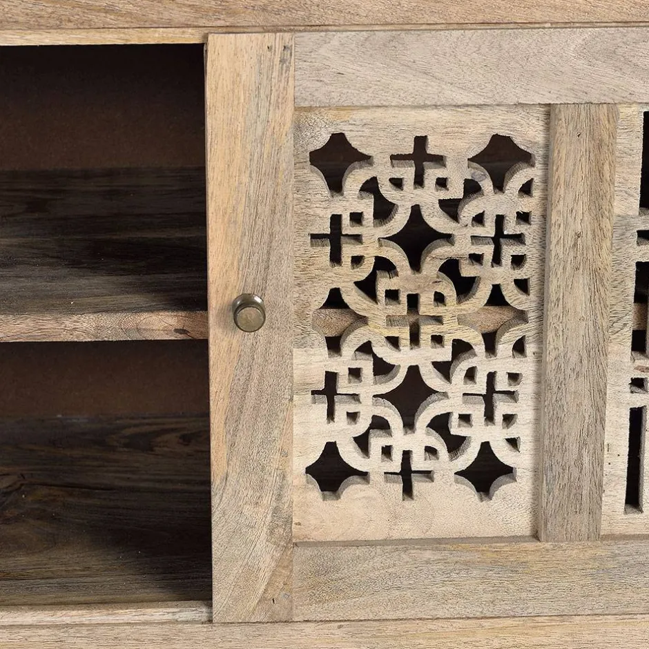 Design TV Lowboard aus Mangobaum Massivholz - Valuta^Wohnen Clearance