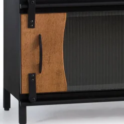 Design TV Lowboard aus Mangoholz und Metall - Aglia^Wohnen Online