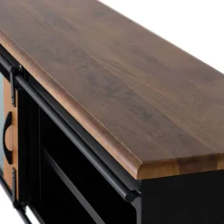 Design TV Lowboard aus Mangoholz und Metall - Aglia^Wohnen Online