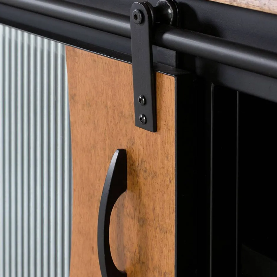 Design TV Lowboard aus Mangoholz und Metall - Aglia^Wohnen Online