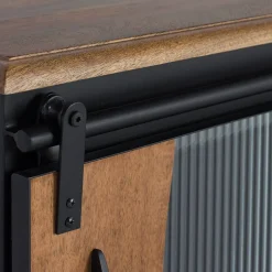 Design TV Lowboard aus Mangoholz und Metall - Aglia^Wohnen Online