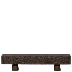 Design TV Lowboard aus Mangoholz in Walnuss Braun - Glancossa^Wohnen Online