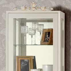 Wohnen Design TV Wand in Weiß & Gold - Valganios (vierteilig)