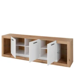 Design TV-Lowboard mit vier offenen Fächern - Adejano^Wohnen Discount