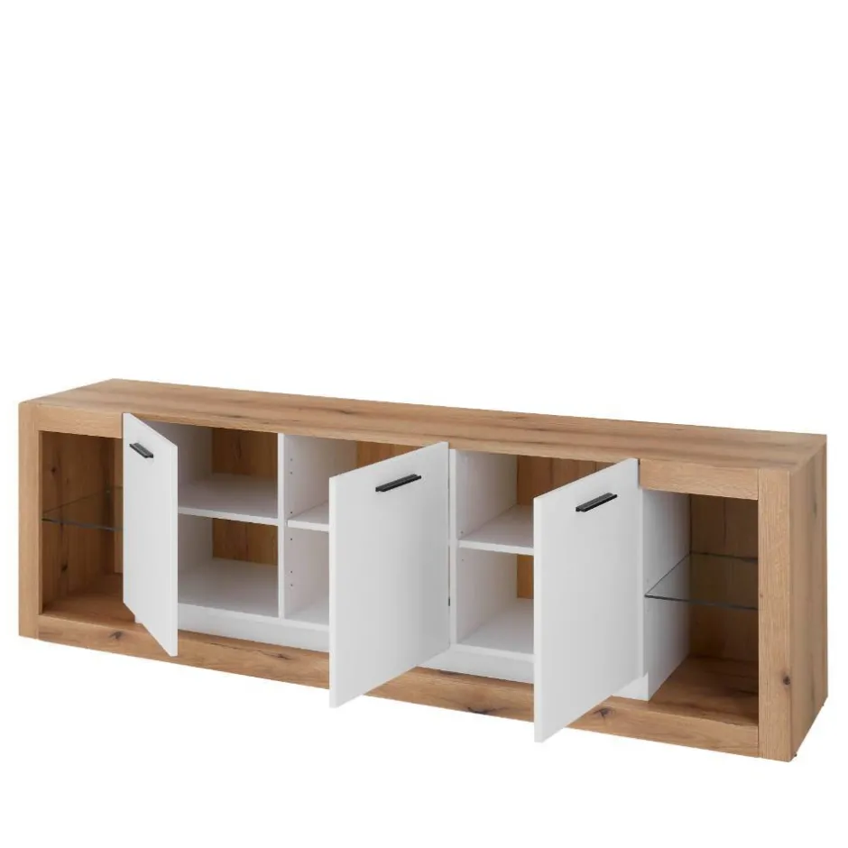 Design TV-Lowboard mit vier offenen Fächern - Adejano^Wohnen Discount