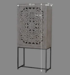 Design Vintageschrank in White Wash Mangoholz - Fudorus^Wohnen Outlet