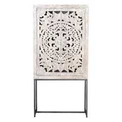 Design Vintageschrank in White Wash Mangoholz - Fudorus^Wohnen Outlet