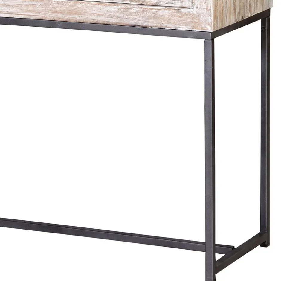 Design Vintageschrank in White Wash Mangoholz - Fudorus^Wohnen Outlet