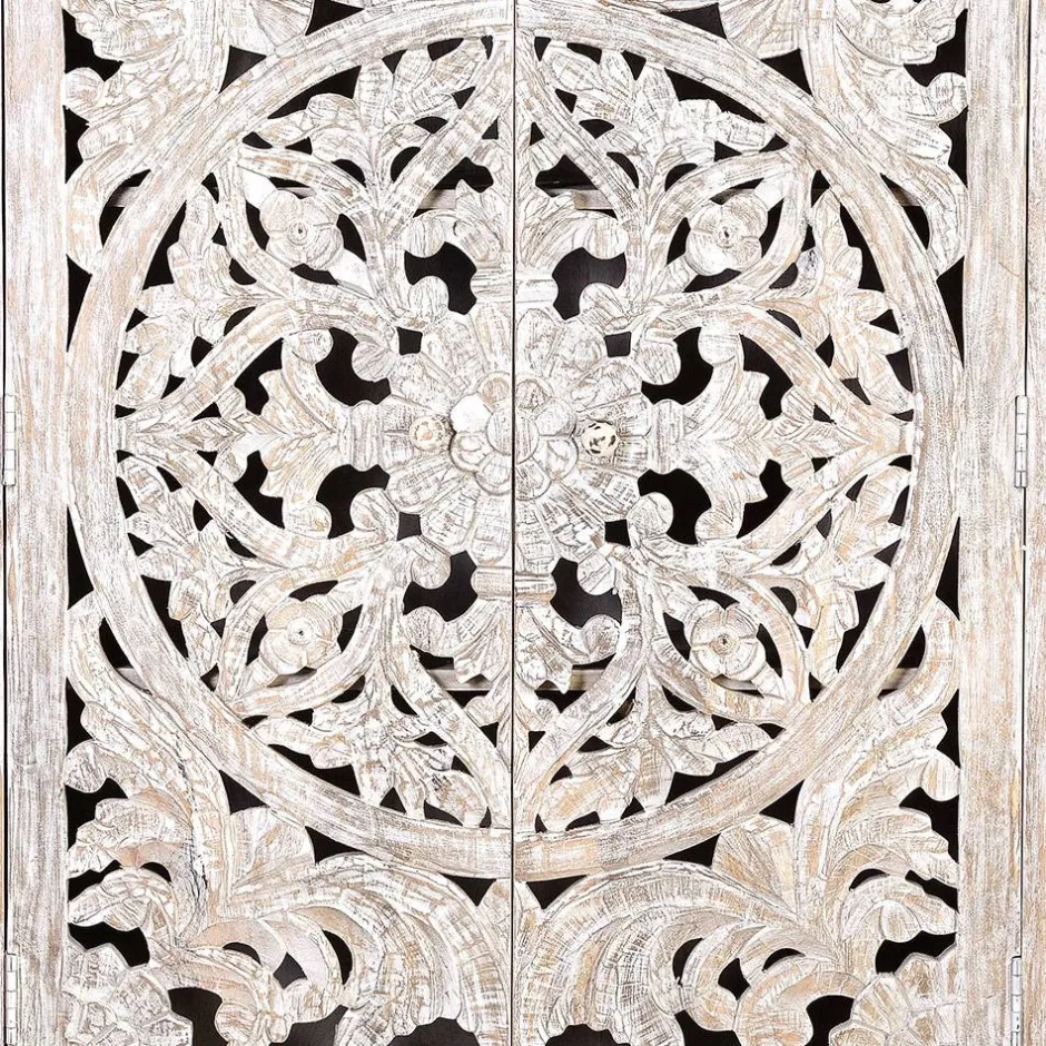 Design Vintageschrank in White Wash Mangoholz - Fudorus^Wohnen Outlet