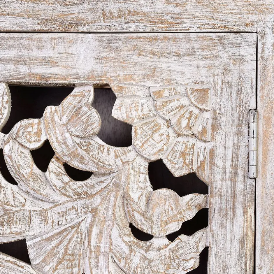 Design Vintageschrank in White Wash Mangoholz - Fudorus^Wohnen Outlet