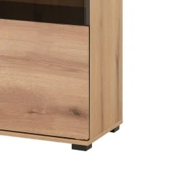 Wohnen Design Vitrine in Holzoptik Eiche Natur - Brocus