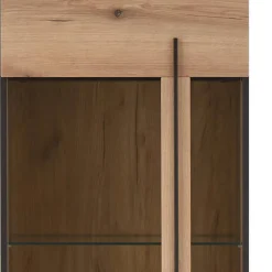 Wohnen Design Vitrine in Holzoptik Eiche Natur - Brocus