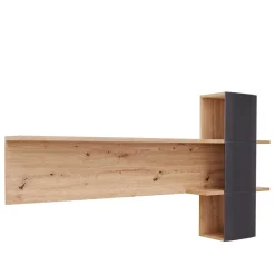 Wohnen Design Wandboard Regal in Eichefarben & Grau - Vecenda