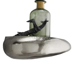 Wohnen Design Wandregal in Nickelfarben - Indrya