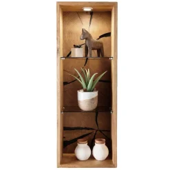 Design Wandregal mit zwei Glasböden - Acapella^Wohnen