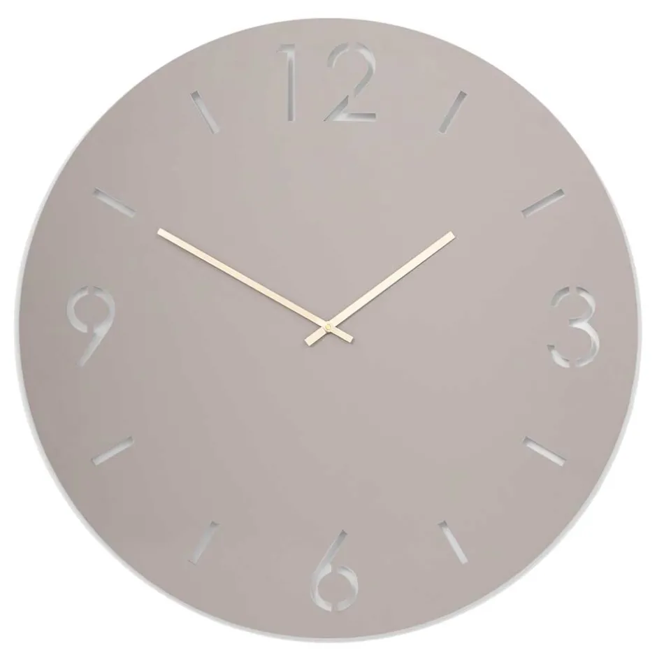 Design Wanduhr in Taupe - Cardini^Wohnen Outlet