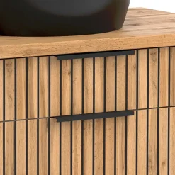 Design Waschtisch Set mit schwarzem Becken - Crystoga (zweiteilig)^Wohnen New