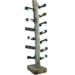 Design Weinregal aus Holzstamm Teak massiv - Teako^Wohnen New