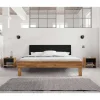 Wohnen Design Wildeiche Bett & Nachttische - Olbysca (dreiteilig)