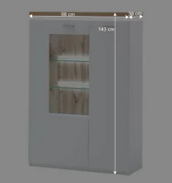 Design Wohnkombination mit Licht - Caldri (dreiteilig)^Wohnen