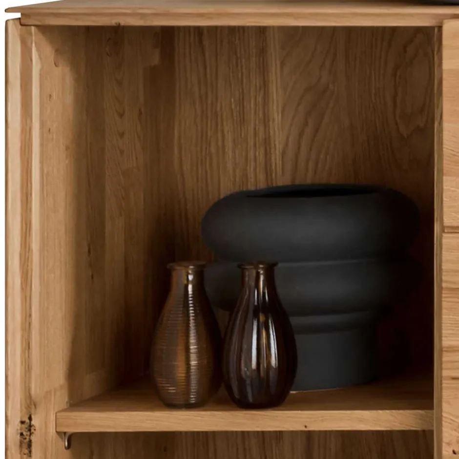 Wohnen Design Wohnwand aus Massivholz - Sinta (dreiteilig)