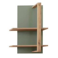 Wohnen Design Wohnwand in Graugrün und Eiche - Kwin (dreiteilig)