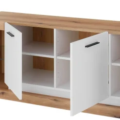 Design Wohnwand Set in Mattweiß - Adejano (dreiteilig)^Wohnen New