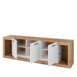 Design Wohnwand Set in Mattweiß - Adejano (dreiteilig)^Wohnen New