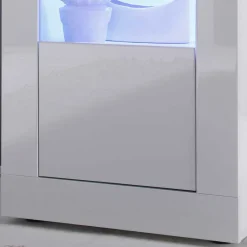 Design Wohnzimmer Vitrine in Hochglanz Weiß - Sogno^Wohnen Discount