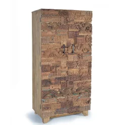 Design Wohnzimmerschrank aus Mangoholz rustikal - Lacid^Wohnen Outlet