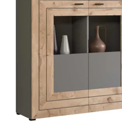 Wohnen Design Wohnzimmerschrank mit Glaseinsätzen - Scarlett