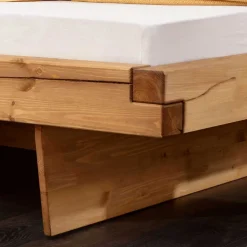 Wohnen Design-Balkenbett mit Polsterkopfteil - Kalastania