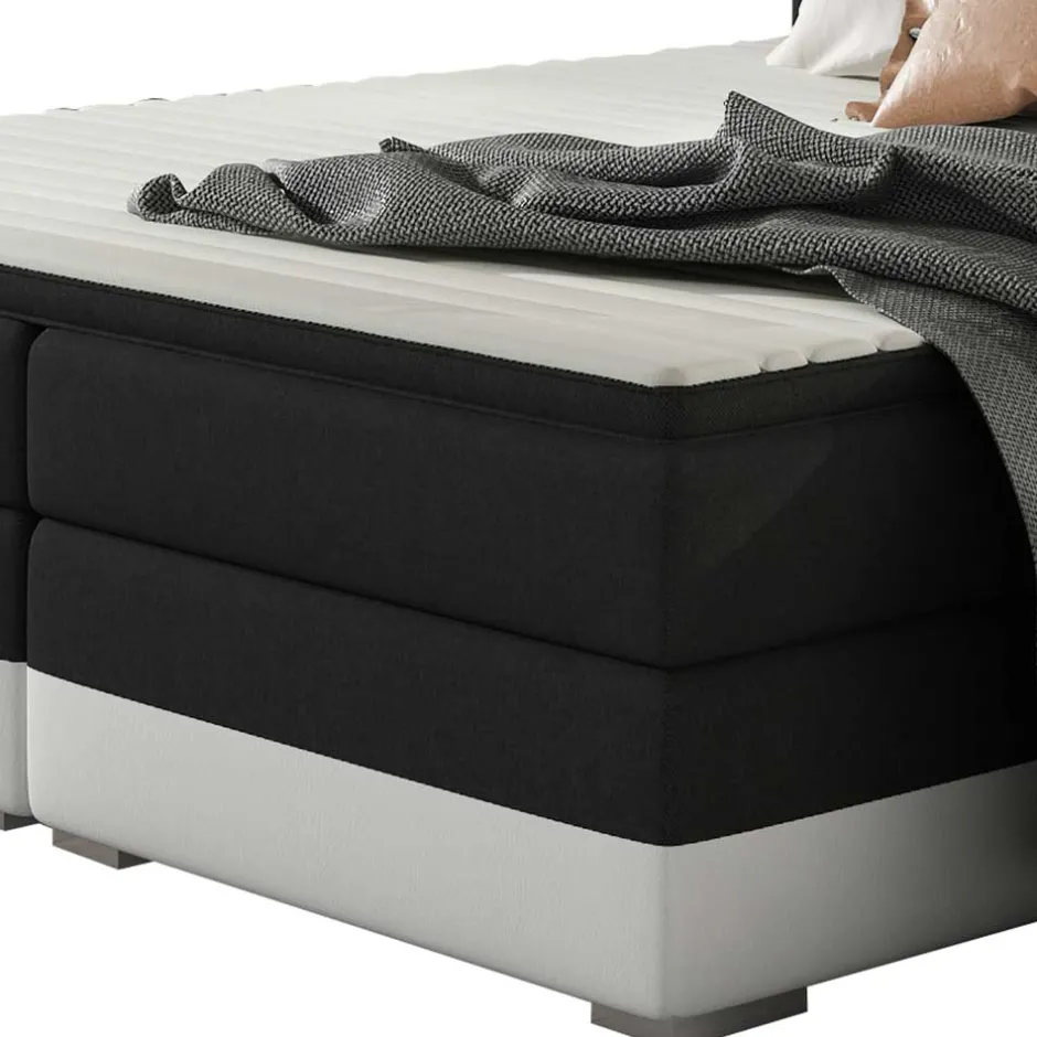 Wohnen Designbett in Schwarzbraun und Weiß - Crocodile