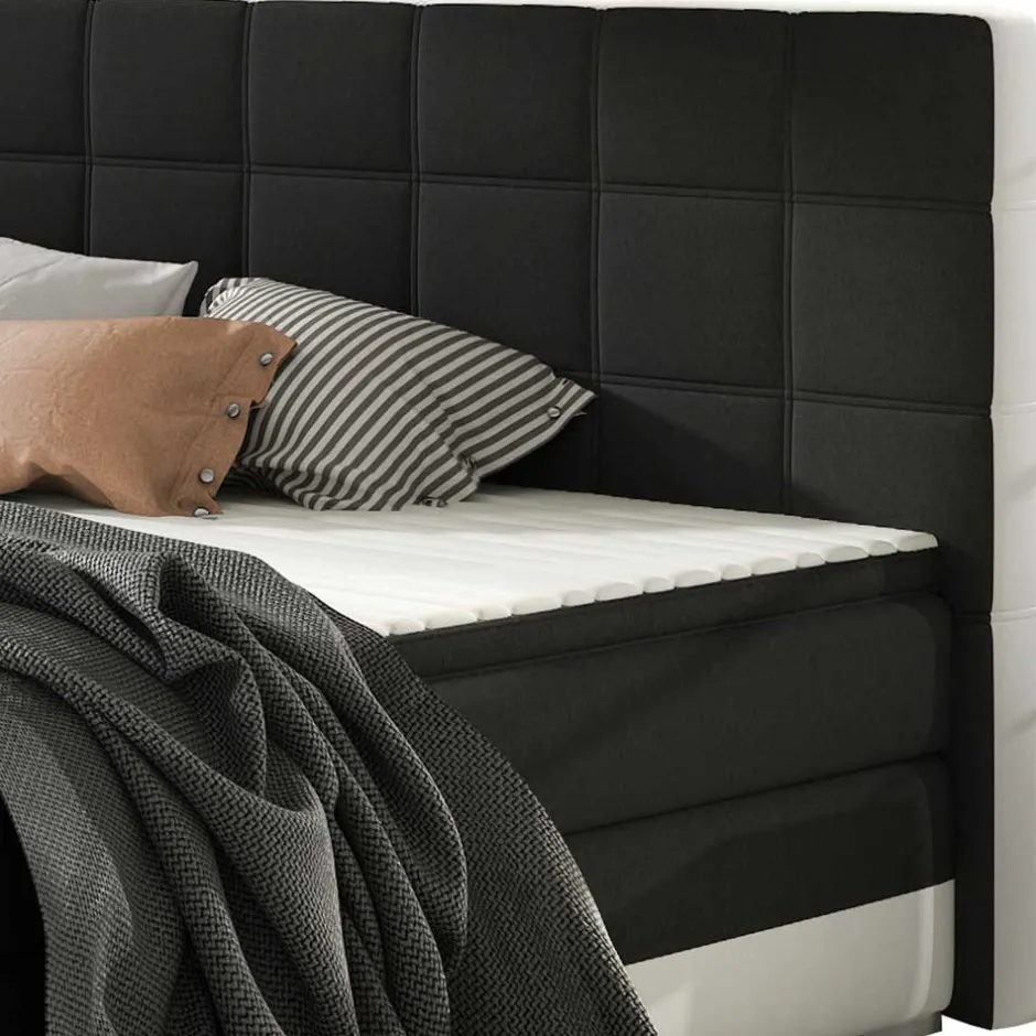 Wohnen Designbett in Schwarzbraun und Weiß - Crocodile