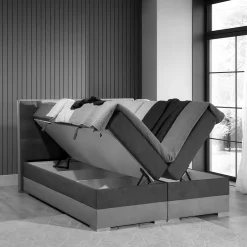 Wohnen Designbett in Schwarzbraun und Weiß - Crocodile