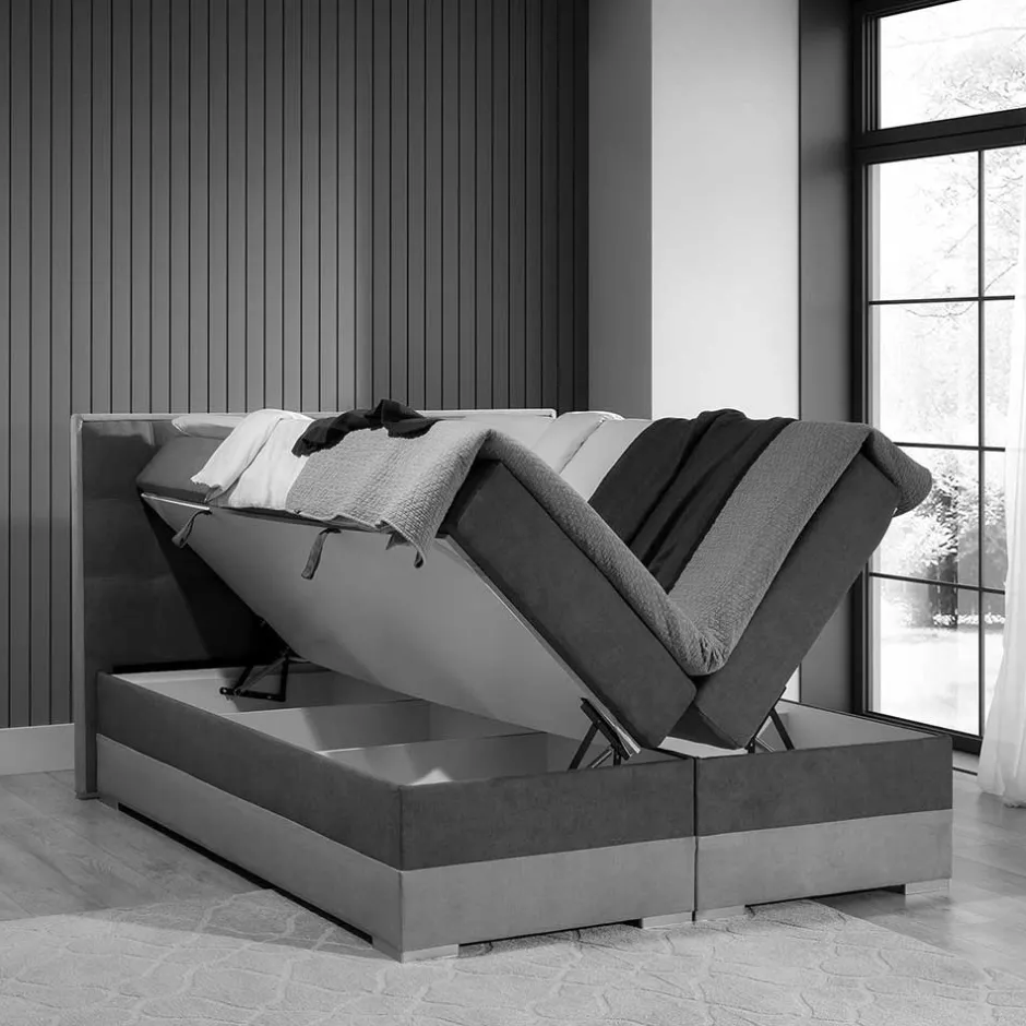 Wohnen Designbett in Schwarzbraun und Weiß - Crocodile