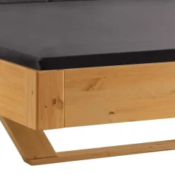 Designbett mit Holzkufen aus Kiefer gelaugt - Ravilon^Wohnen Outlet