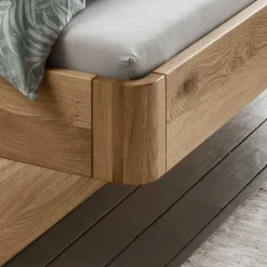 Designbett mit zwei Bettkästen aus Wildeiche - Zennian (dreiteilig)^Wohnen Best