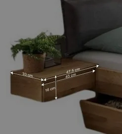 Designbett mit zwei Bettkästen aus Wildeiche - Zennian (dreiteilig)^Wohnen Best