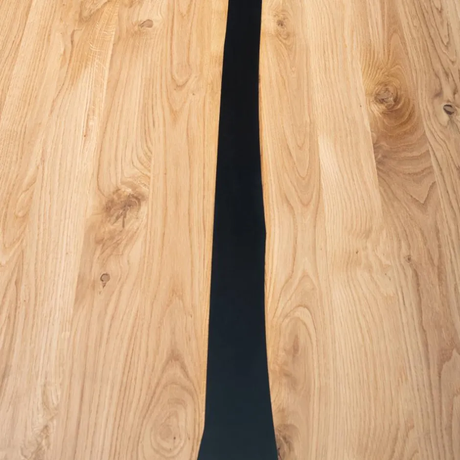 Design-Eichentisch mit Buchenholz-Spidergestell - Drakura^Wohnen Best