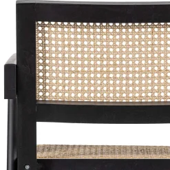 Wohnen Designer Armlehnenstuhl aus Rattan Wiener Geflecht - Leano