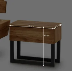 Wohnen Designer Balkenbett mit LED Beleuchtung - Syrecs