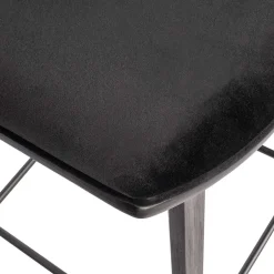 Designer Barstuhl in Schwarz Samt - Laccaro (2er Set)^Wohnen