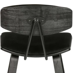 Designer Barstuhl in Schwarz Samt - Laccaro (2er Set)^Wohnen