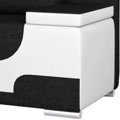 Designer Bettsofa in Schwarzbraun Weiß - Dastrata^Wohnen Outlet