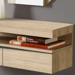 Wohnen Designer Flurmöbel Set mit Wandkonsole - Irvine (zweiteilig)