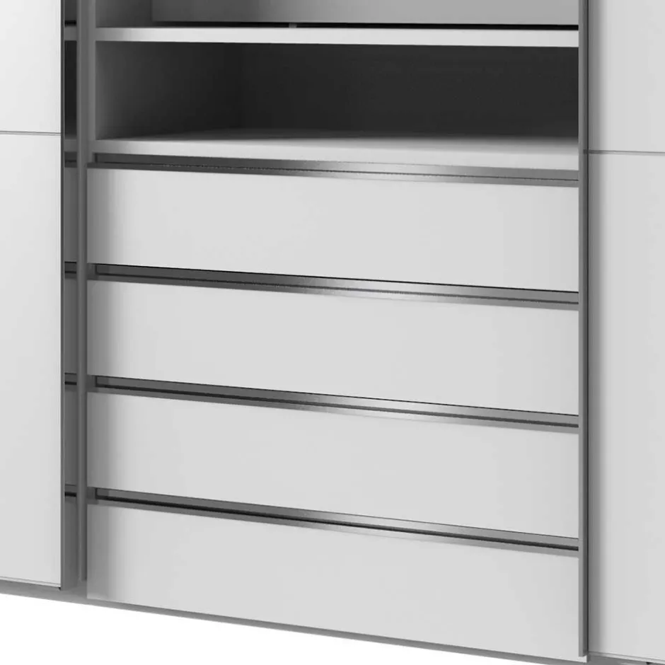 Wohnen Designer Kleiderschrank mit Schwebetüren - Gastruna